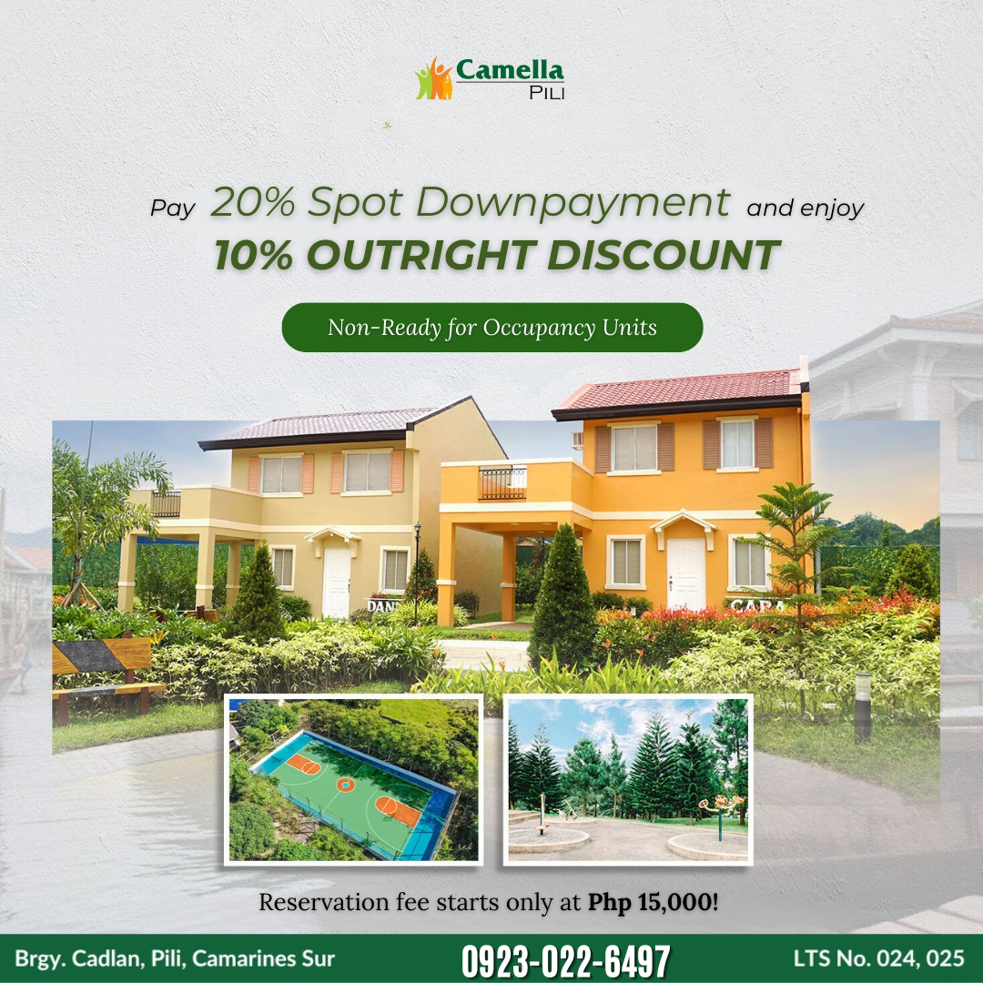 Camella Pili Spot 20% Downpayment in Bicol — real estate listing image 1